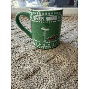 A  CHRISTMAS STORY MUG Green A Major Award Leg Lamp